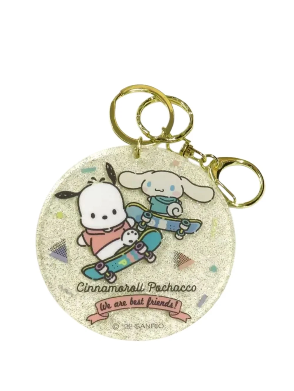 Sanrio Cinnamoroll Pochacco Round Acrylic Keychain